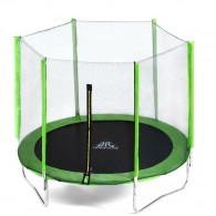 Батут DFC Trampoline Fitness с сеткой 16ft, зеленый